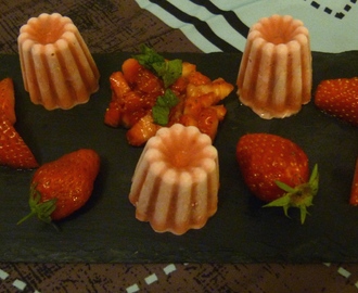 Mini cannelés glacés à la fraise et à la menthe (WW 3 SP)