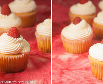 Lemon Raspberry Cupcakes with White Chocolate Buttercream Frosting
