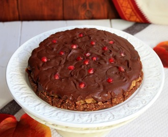 Wegańskie, bezglutenowe ciasto orzechowo-czekoladowe / Vegan, gluten free penut-chocolate cake