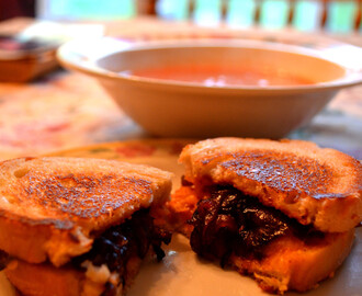 BBQ Grilled Cheese Sandwich with Caramelized Onions