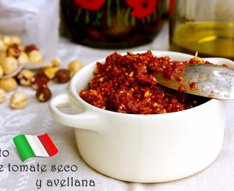 Pesto de Tomate Seco y Avellana.