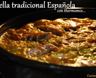 Paella tradicional Española con Thermomix