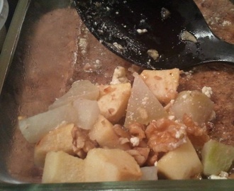 Koolrabi ovenschotel met appel en geitenkaas