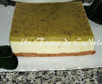 Cheesecake de lima y kiwi