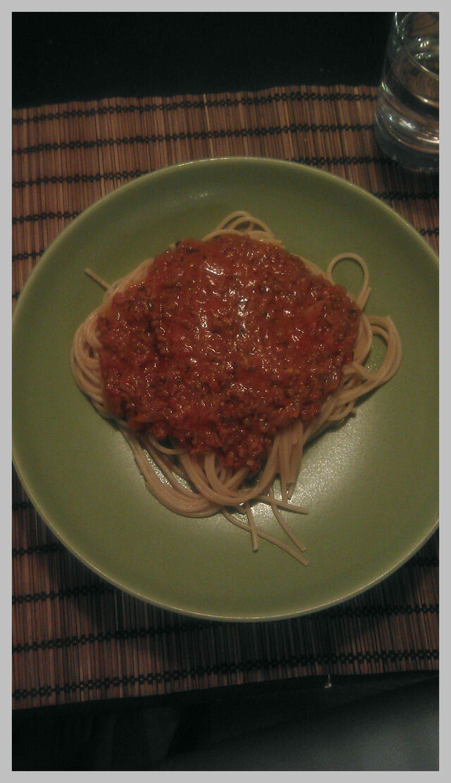 Spagetti med köttfärssås de luxe