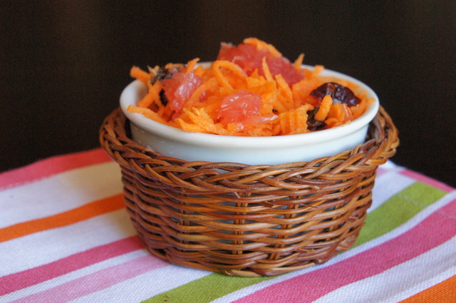 Salade de carottes râpées au pamplemousse