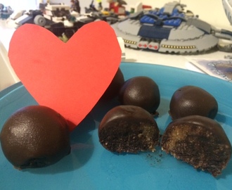 Bombones de chocolate para San Valentín