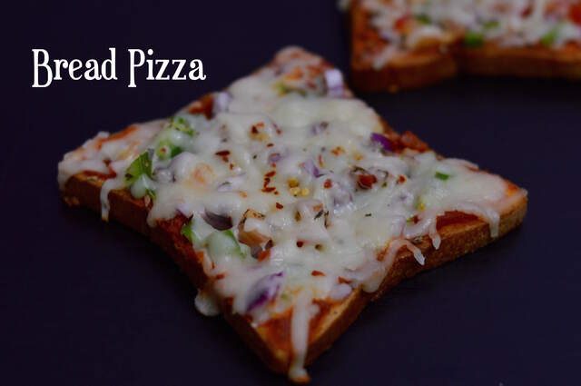 Bread Pizza without Oven|Tawa Bread Pizza|Vegetable Bread Pizza