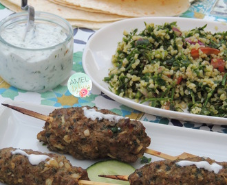 Brochettes Iraniennes Koobideh et taboulé libanais ( +présentation partenaire Brum’cuisine)