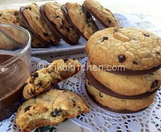 Cookies americani cioccolato e arachidi
