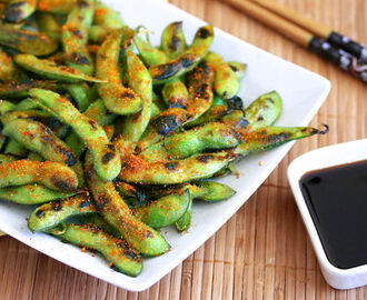 Spicy Grilled Edamame Snack