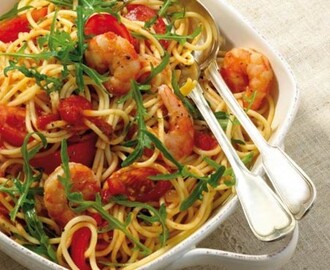 Spaghetti mit Garnelen und Rucola Weight Watchers-Rezepte