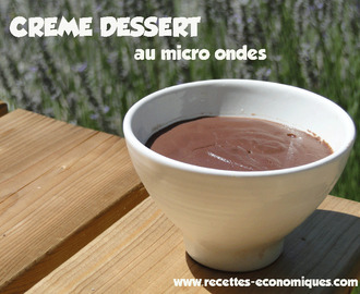 crème dessert au micro ondes