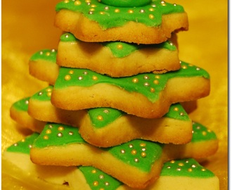 "Tu mejor galleta navideña" - Árboles navideños de estrellas de galletas y fondant
