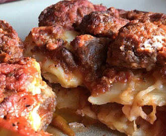 Easy Meatball Ravioli Lasagna