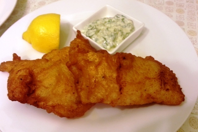 Beer Battered Fish and Chips with Tartar Sauce