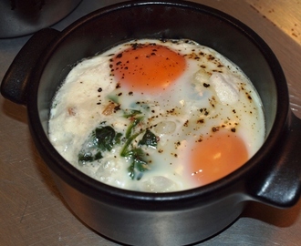 Sunday Breakfast: Eggs en Cocotte with Bacon and Spinach