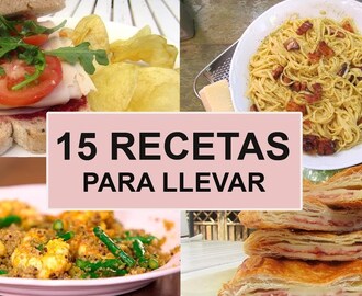15 Recetas PARA LLEVAR AL TRABAJO | Ideas de comidas para el tupper