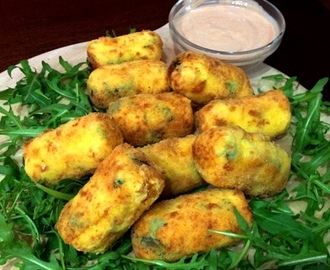 Crocchette di patate con rucola e olive