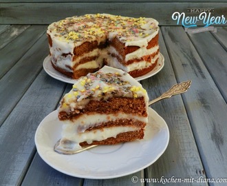 Schokoladentorte mit Milchcreme/ Chocolate cake with milk cream