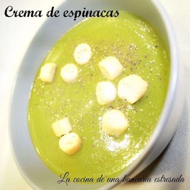 Crema de espinacas Thermomix TM5 y tradicional, verde que te quiero verde