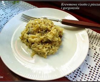 Kremowe risotto z pieczarkami i gorgonzolą