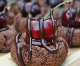 Double Chocolate Cherry Bomb Cookies