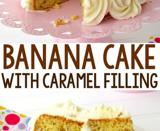 Banana Cake with Caramel Filling