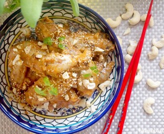 Tajskie skrzydełka w sosie z masła orzechowego / Thai chicken wings with peanut sauce