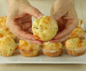 MUFFINS SALATI zucchine e Provola Ricetta Facile – Savoury Muffin with Zucchini and Provolone Recipe