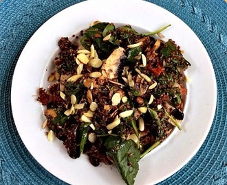 Mushroom, Spinach Quinoa Salad