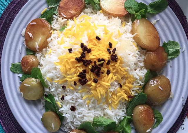 Laga perfekt persiskt ris (polo, chelo)