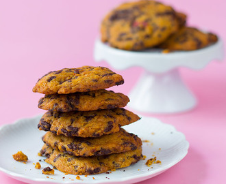Pumpkin Chocolate Chip Cookies mit Öl (palmölfrei, vegan)