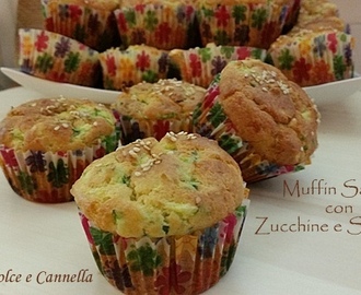 Muffin Salati con Zucchine e Scamorza (con e senza glutine)