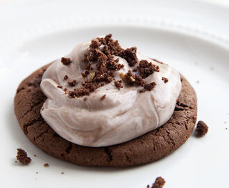 Double Chocolate Chip Cookies with Chocolate Mousse