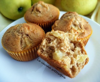 Muffin integrali alle mele con crusca d’avena