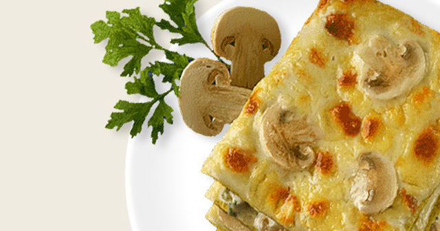 Lasagne con Spinaci med svamp och gorgonzola