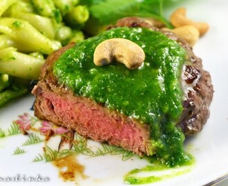 Biftek u zelenom umaku