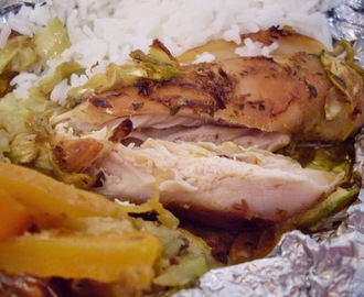Spakovana piletina sa povrćem/Packed chicken with vegatable