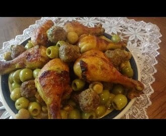 Tajine aux olives vertes et poulet