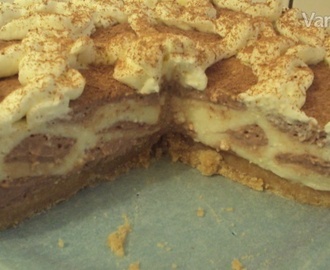 Pudingovo-tvarohová torta, nepečená (fotorecept)