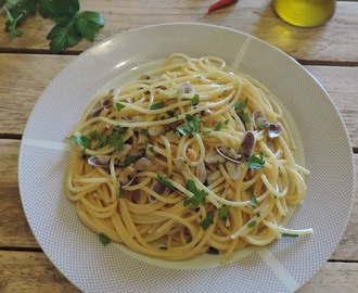 Spaghetti con  telline.