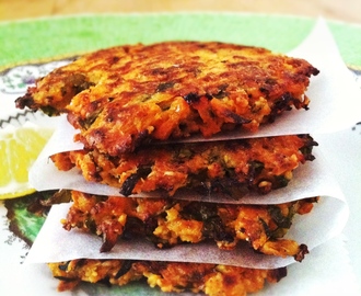 Sweet Potato, Courgette and Paneer Baked Fritters