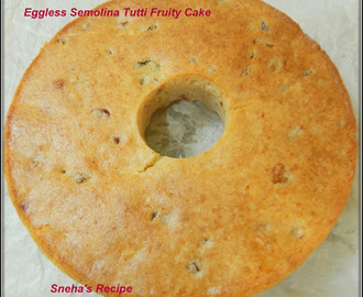 Eggless Semolina Tutti Fruity Cake #BundtBakers