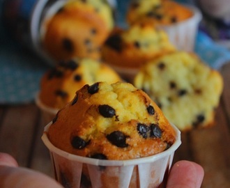 Muffin con gocce di cioccolato con olio di semi