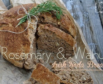 Rosemary & Walnut Irish Soda Bread + Bread spread with wild garlic / Irski kruh z rožmarinom in orehi + Namaz s čemažem