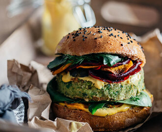 Monster Vegan Burger by Ellie Goulding and Jamie Oliver