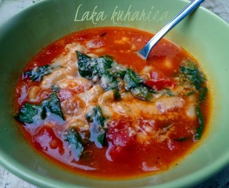 Grah juha sa špinatom i rajčicom :: Cannellini bean, spinach and tomato soup