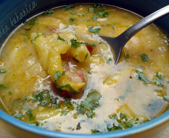 Seljačka juha s mahunama i kobasicom :: Rustic soup with yellow string beans and sausage