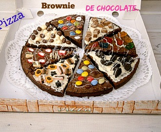 Pizza Brownie de Chocolate por Florelila